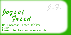 jozsef fried business card